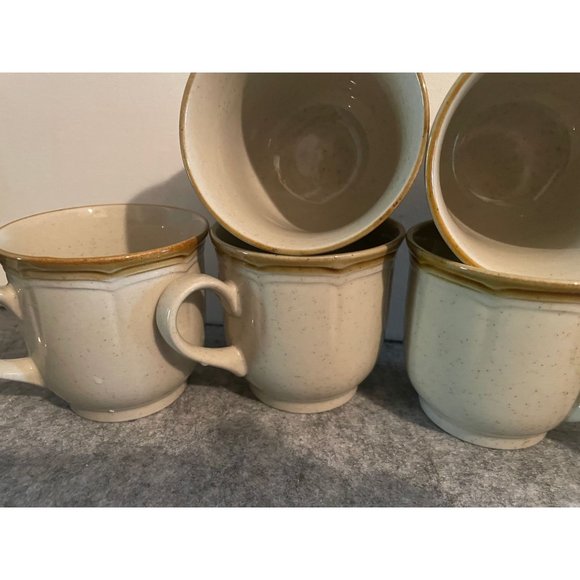 Set of 8 Vintage Crown Manor Tan Coffee Cups Made in Japan #1007 - Picture 3 of 5